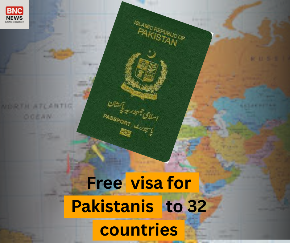 Free visa for Pakistanis to 32 countries